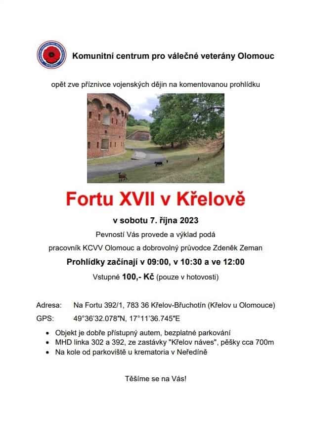 Komentovaná prohlídka fortu XVII v Křelově